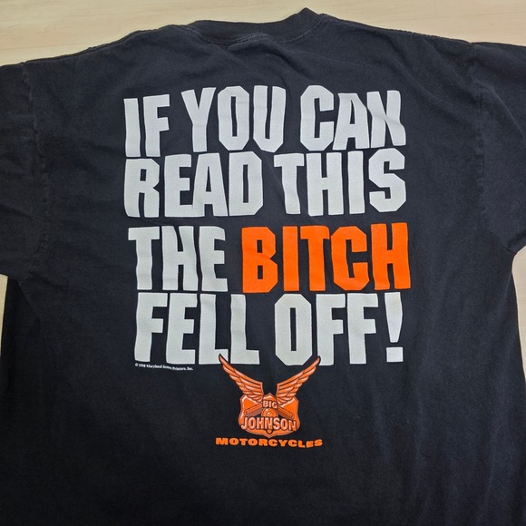 1998 Big Johnson Tag MotorcyclesThe Bi*ch That Fell Off Shirt St Marten Sz XL - Picture 5 of 7